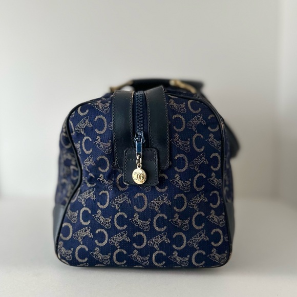SALE! Céline Boston Bag in Navy Blue Rare, Vintage Y2K Celine Speedy 30cm - Picture 3 of 15
